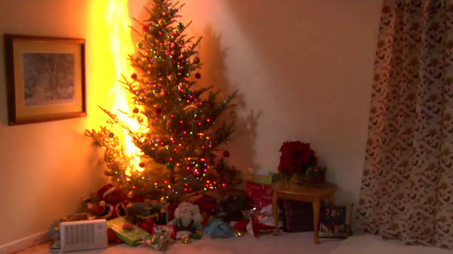 Incendio De Arbol De Navidad