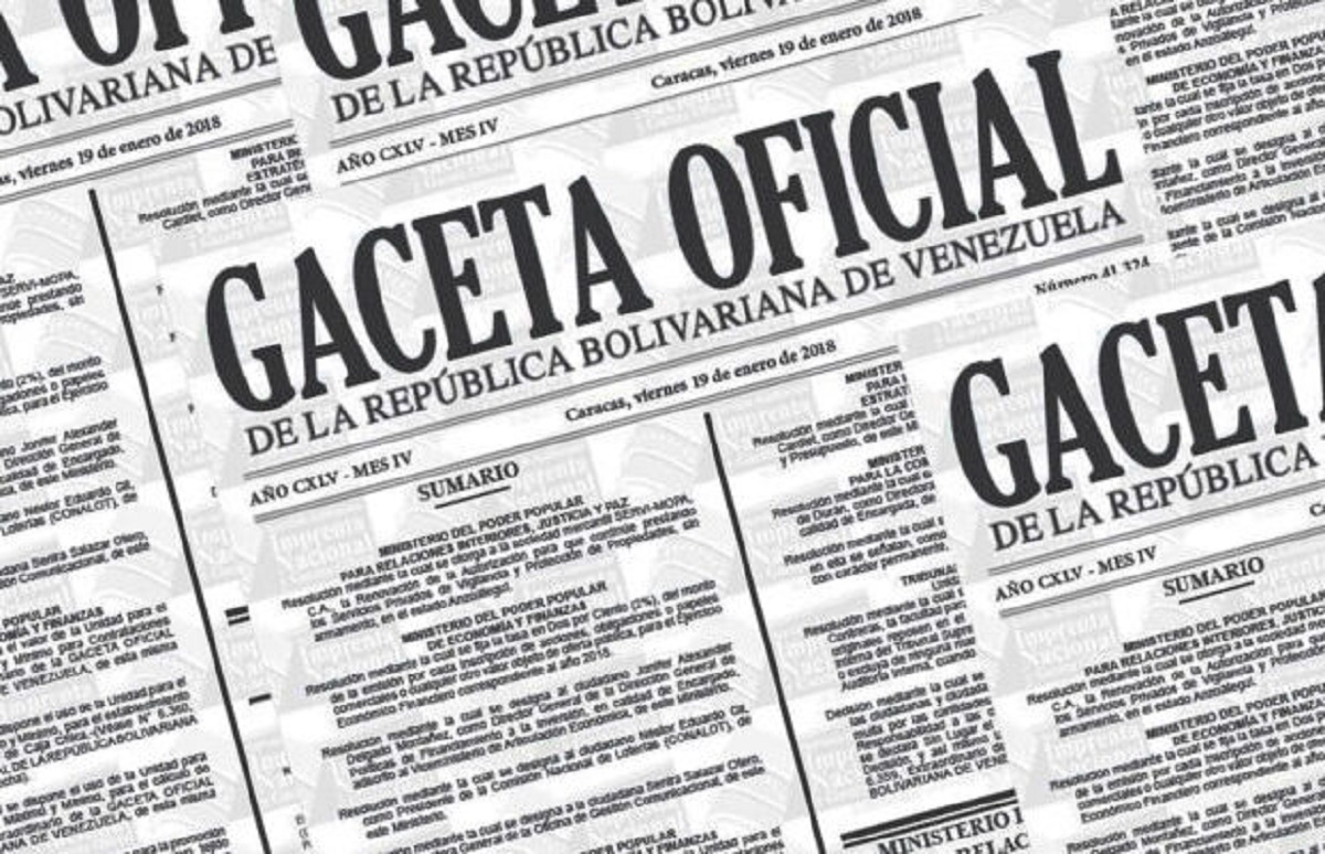 Gaceta Oficial Gaceta Oficial
